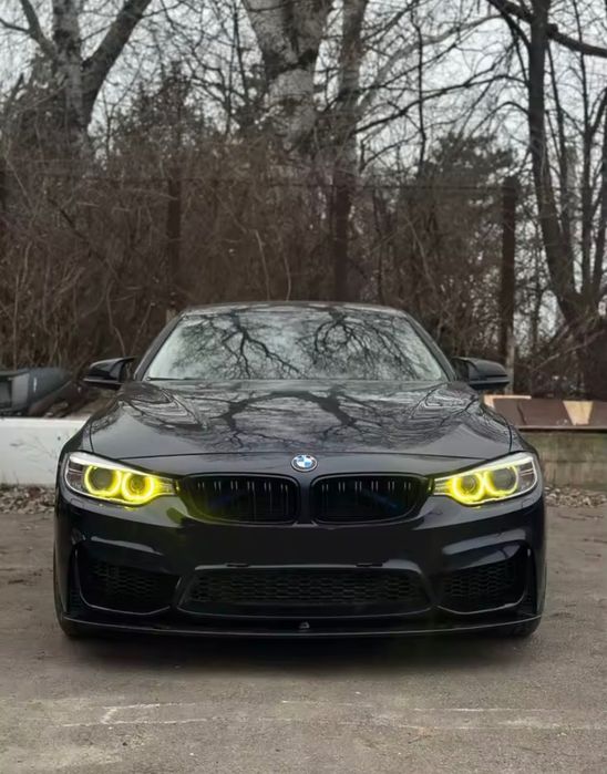 Губа BMW F32 F33 F36 М4 лук накладка на передний бампер БМВ Ф32 Ф33 Ф36 М4 сплитер юбка обвес бмв