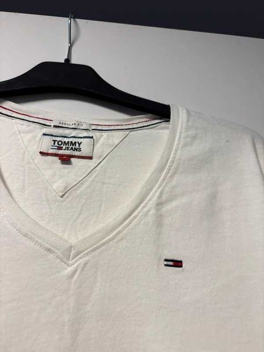 Biały męski t-shirt regular fit Tommy Jeans S