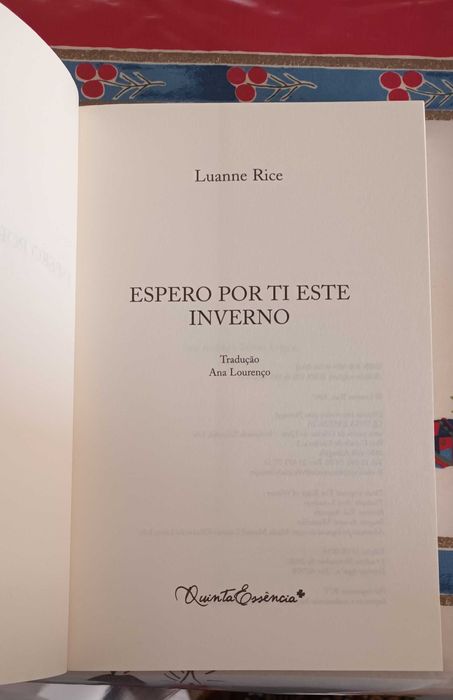 Livro " Espero por ti este inverno"