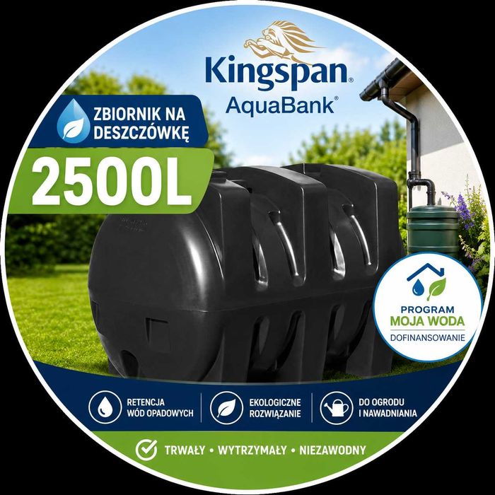 Zbiornik na Wodę Opadową 2500L Kingspan | Retencja Deszczówki