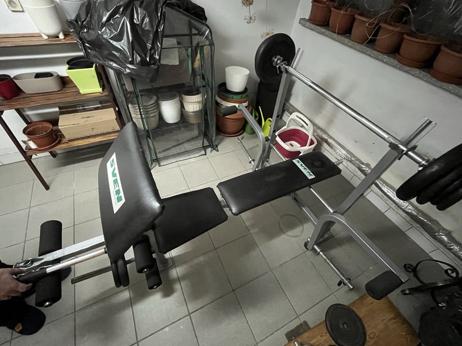 Ławeczka oraz sztanga Sven, Kettler.