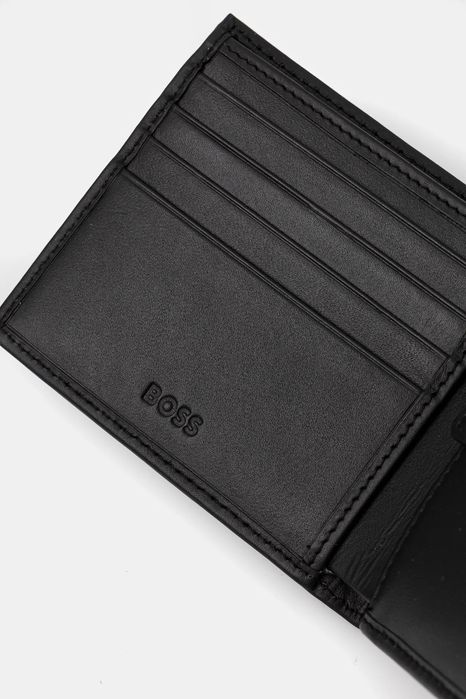 Чоловічий шкіряний гаманець портмоне Boss шкіра кошелек кожа