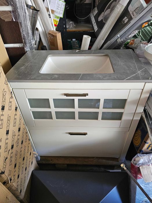 móvel de casa de banho 80x45cm com lavatorio e com torneira