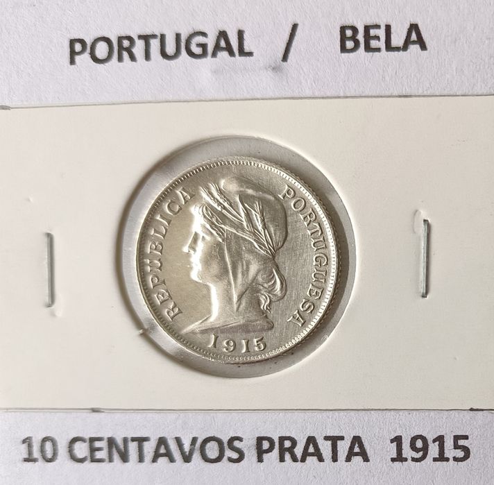 4 Moedas de 10 centavos da primeira República Portuguesa