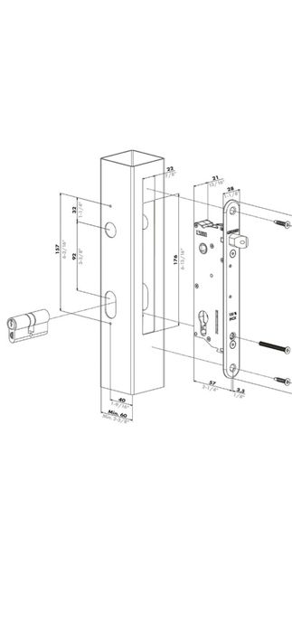 Zamek do bramki furtki,