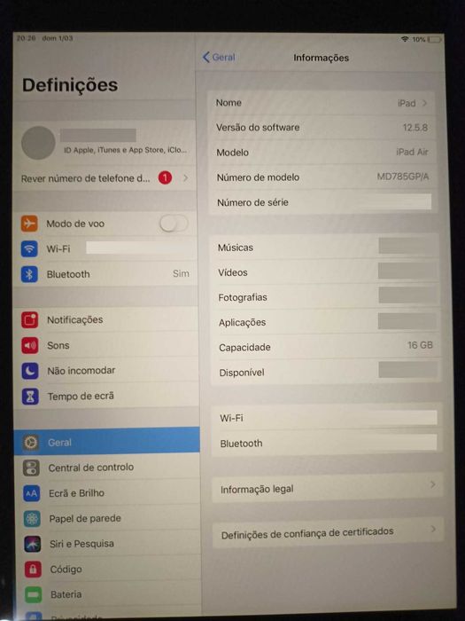 Ipad Air em óptimo estado