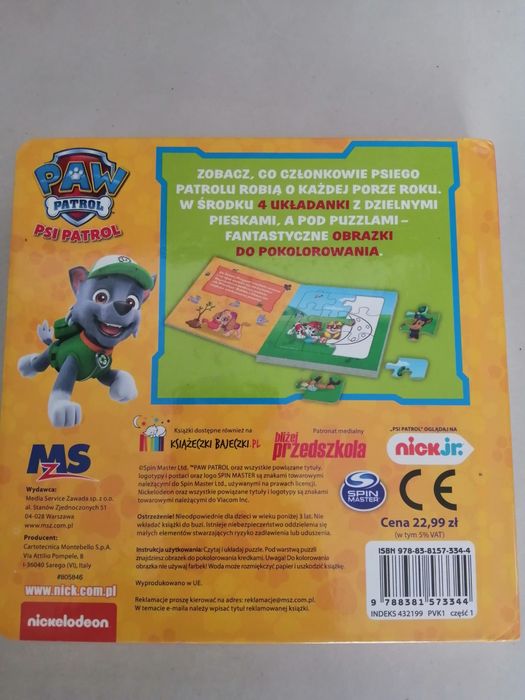 Książka z puzzlami Paw Patrol