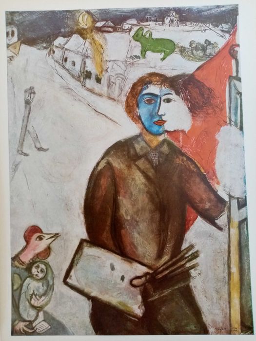 Conjunto de Estampas de Chagall - Album d' Art Skira, 1966 MUITO RARO