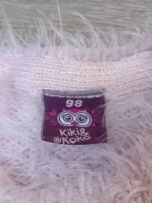 Włochaty sweterek pudrowy róż 'Kiki & Koko' 98