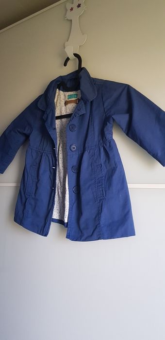 Zara, granatowy płaszczyk dziewczęcy,niemowlęcy, na wiosnę,jesień,r.86