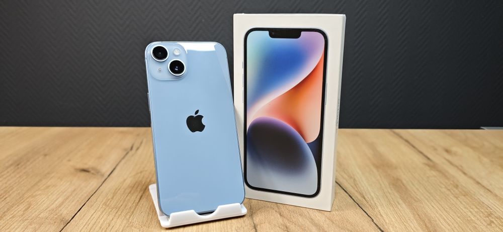 iPhone 14 у блакитному кольорі (Blue) e-sim / neverlock / 128 GB /магазин /ГАРАНТІЯ