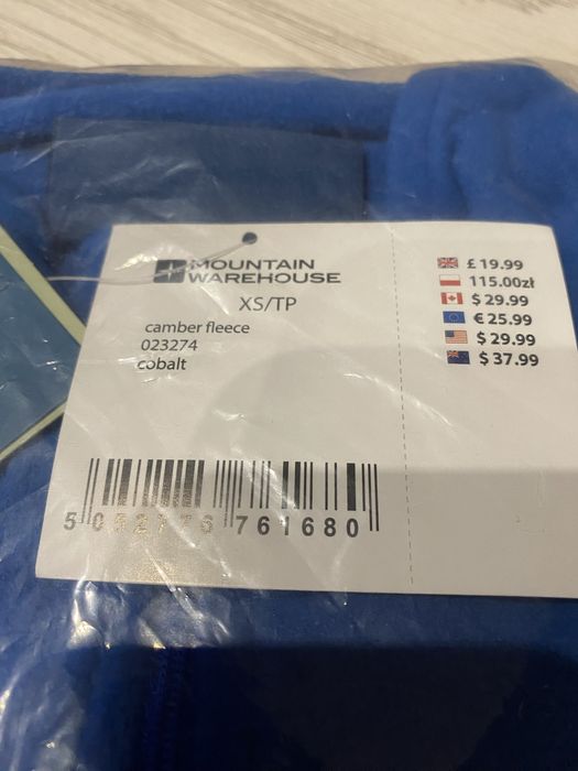 Bluza męska Mountain Warehouse XS nowa nieużywana cobalt