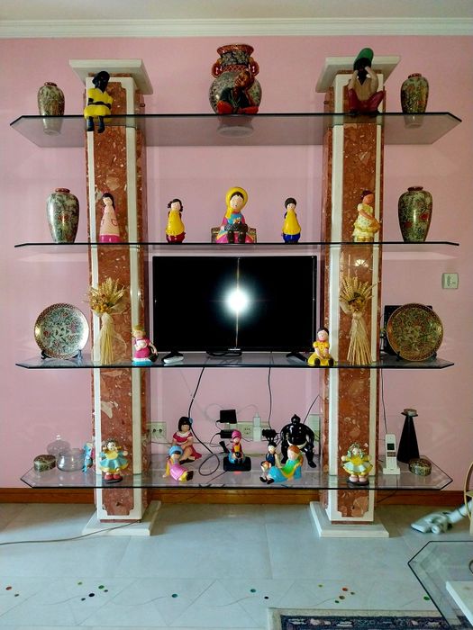 Movel Estante Antigo - Mármore e Lioz