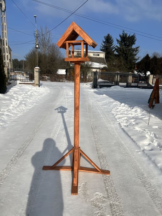 Karmnik dla ptaków ze stojakiem duży zaimpregnowany