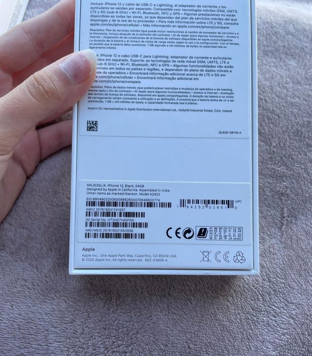 iPhone 12 Black 64GB impecável