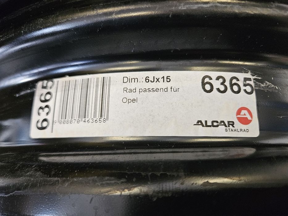 4x Felgi stalowe OPEL 6.0 x 15 5x105 ET37 Astra + czujniki TPMS [1222]