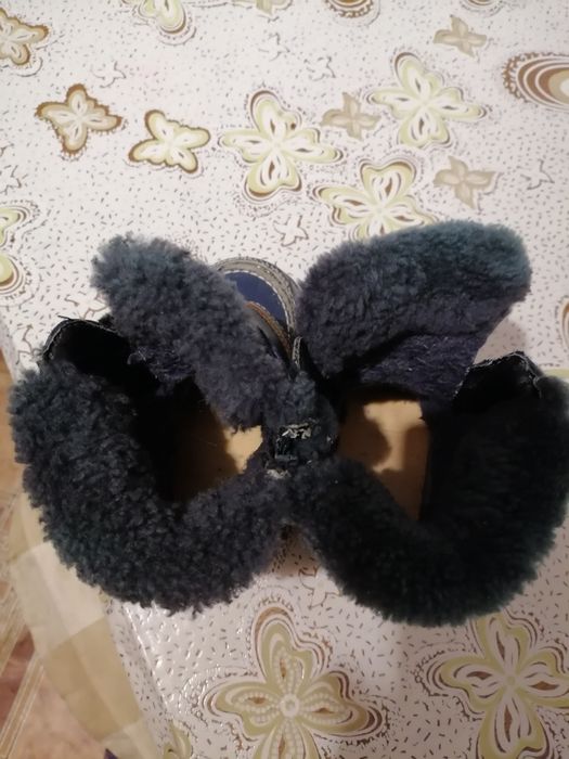 Детские кожаные сапожки на меху