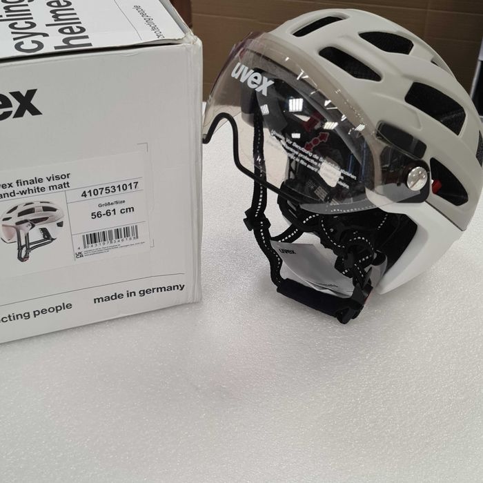 Kask rowerowy UVEX Finale Visor sand-white matt 56-61 cm