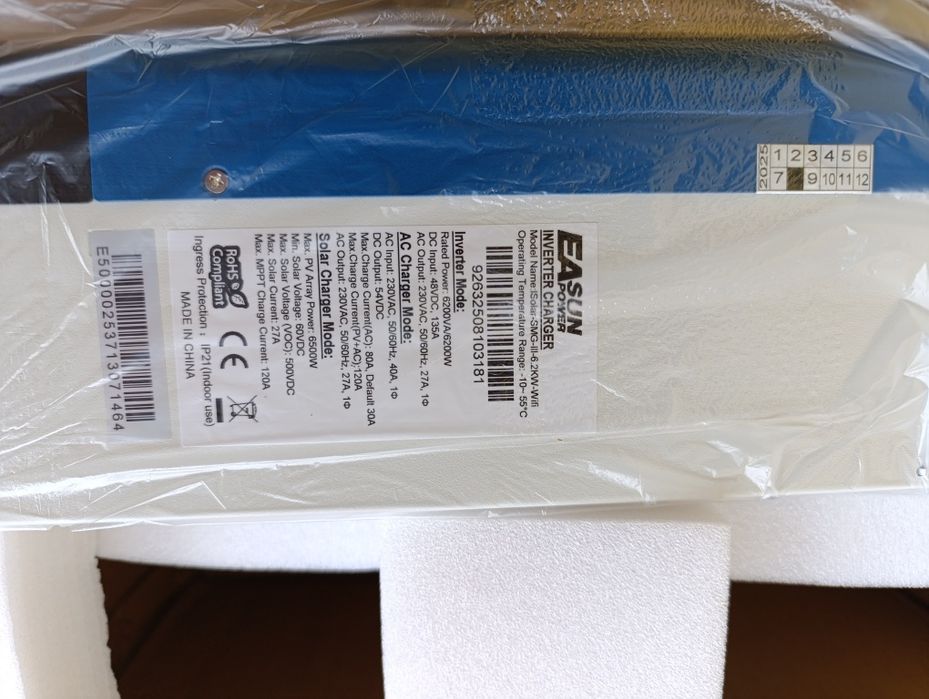 Інвертор EASUN SMG III 6.2kW 48v | Тихий