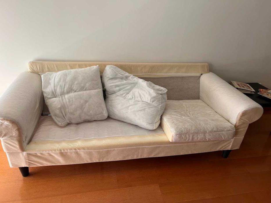 Sofá 3 lugares, capas amovíveis