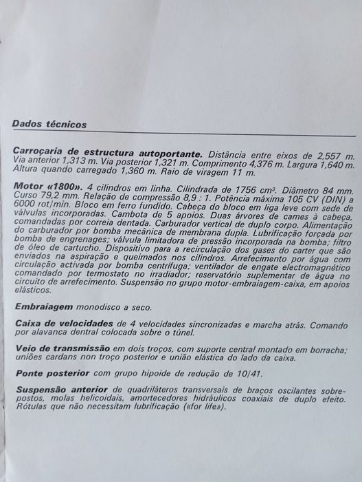 Catálogo Fiat 132