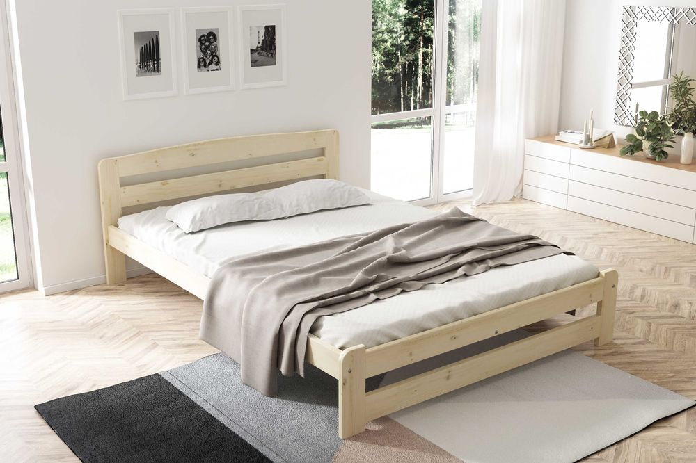 Łóżko Primo 90x200 120/140/160 sosna, dąb, orzech, olcha, białe, szare