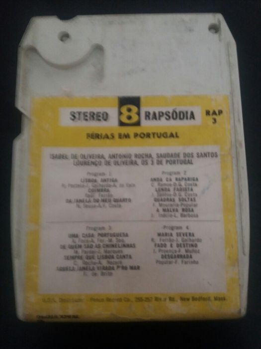 Lote de 2 Cassetes Stereo 8 (anos 60)