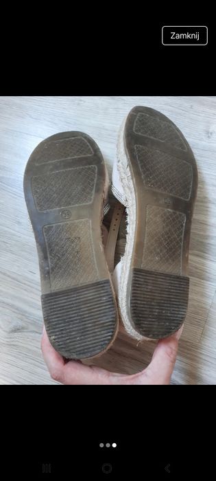 Espadryle roz. 39