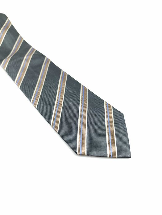 Zadi Andrew's Ties szary jedwabny krawat w paski ap105