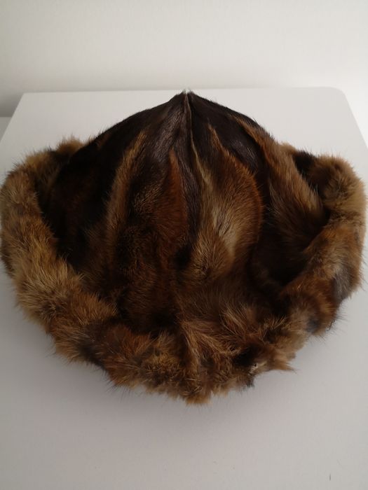 Czapka / toczek futro naturalne z norek
