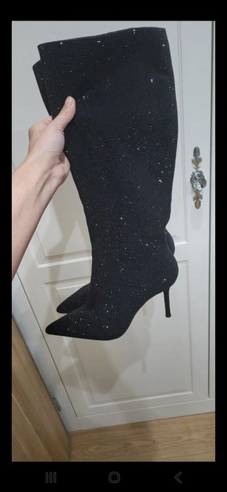 Kozaki Zara 38 cekinowe nowe