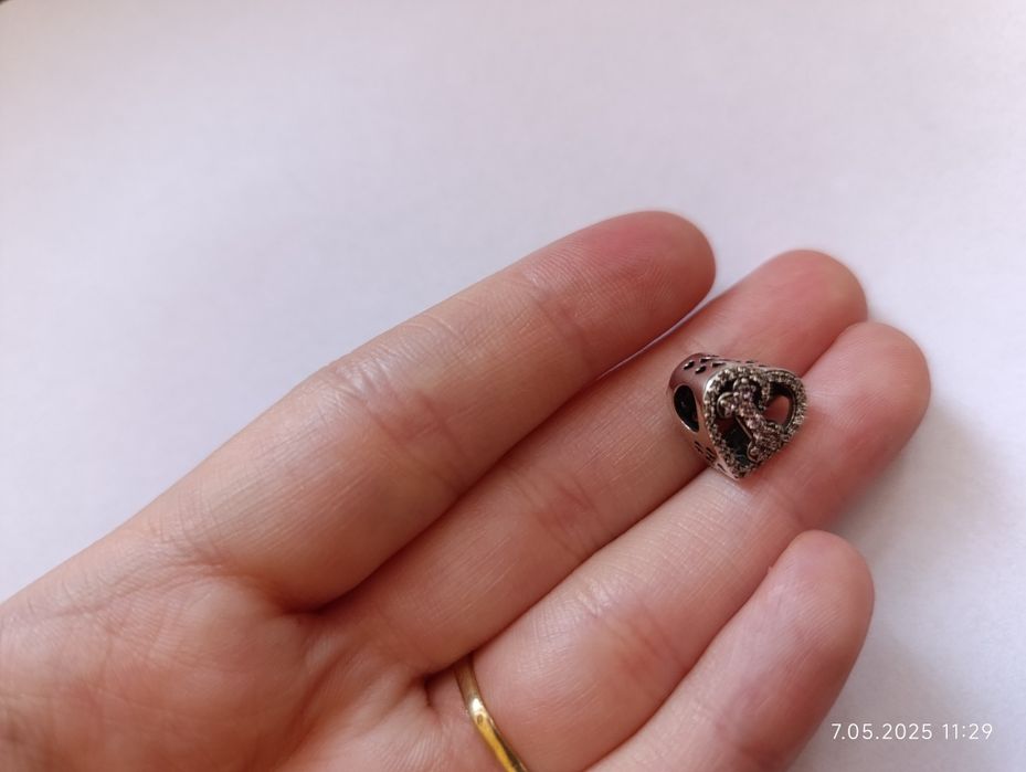 Nowa Zawieszka srebrna charms serce kość łapa psa bransoletek Pandora