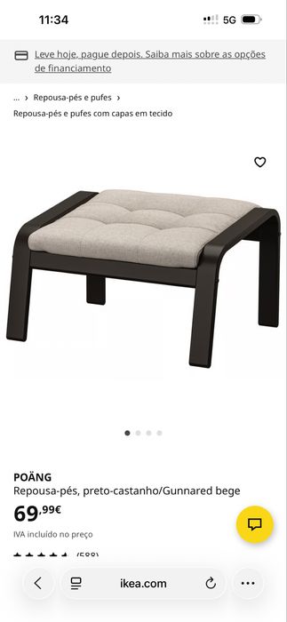 Repousa pés ikea nunca usado