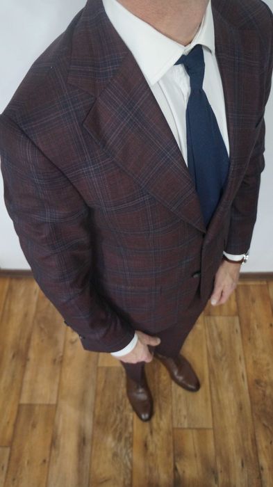 Garnitur Vistula Lantier 44/S 170/88/74-76 Wełna Bordowy w Kratę