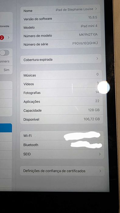 IPAD MINI 4 c/ carregador