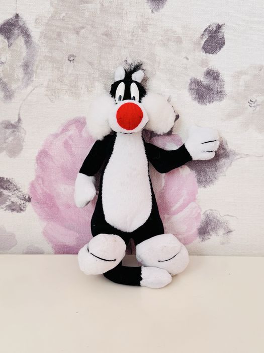 Maskotka kinder niespodzianka Maxi kot Sylwester, vintage