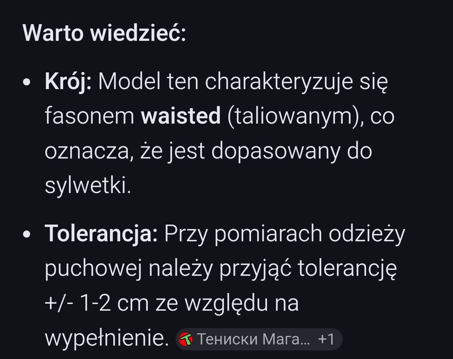 Lekka kurtka puchowa M