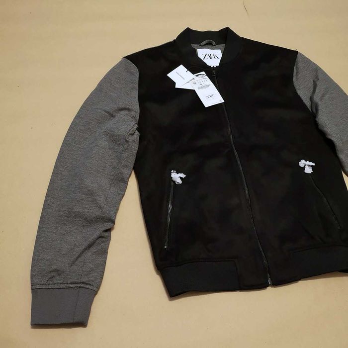 ZARA nowa męska kurtka bomber bomberka szary czarny M