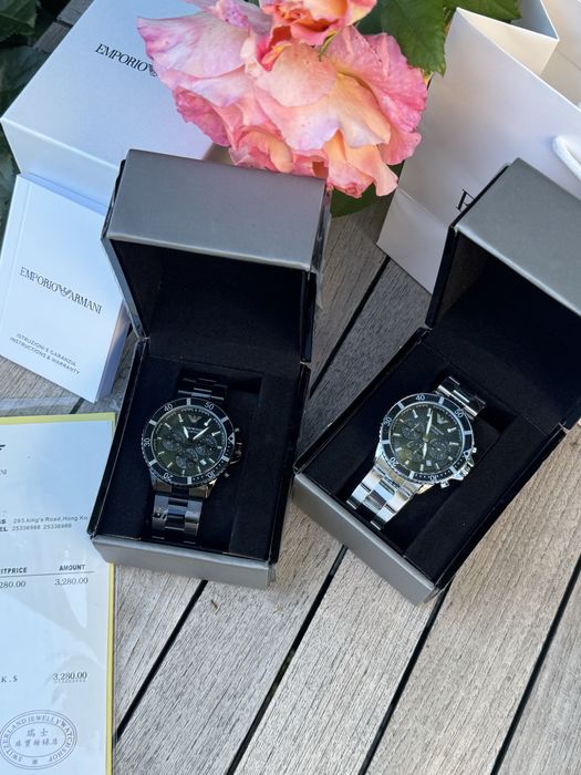 Часы Armani Exchange черные мужские механические наручные часы Емпорио Армани | Годинник Emporio Armani срібний механічний чорний Армані Ексчендж