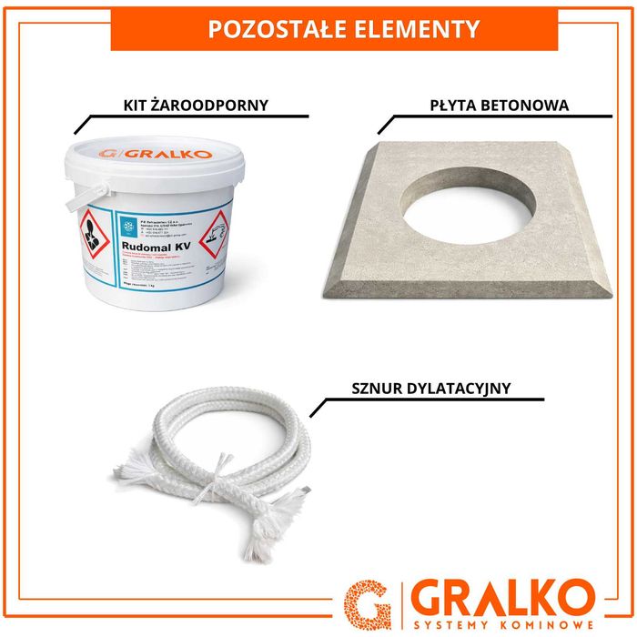 Komin systemowy 4m K fi 200 GRALKO IZOLOWANY System Kominowy