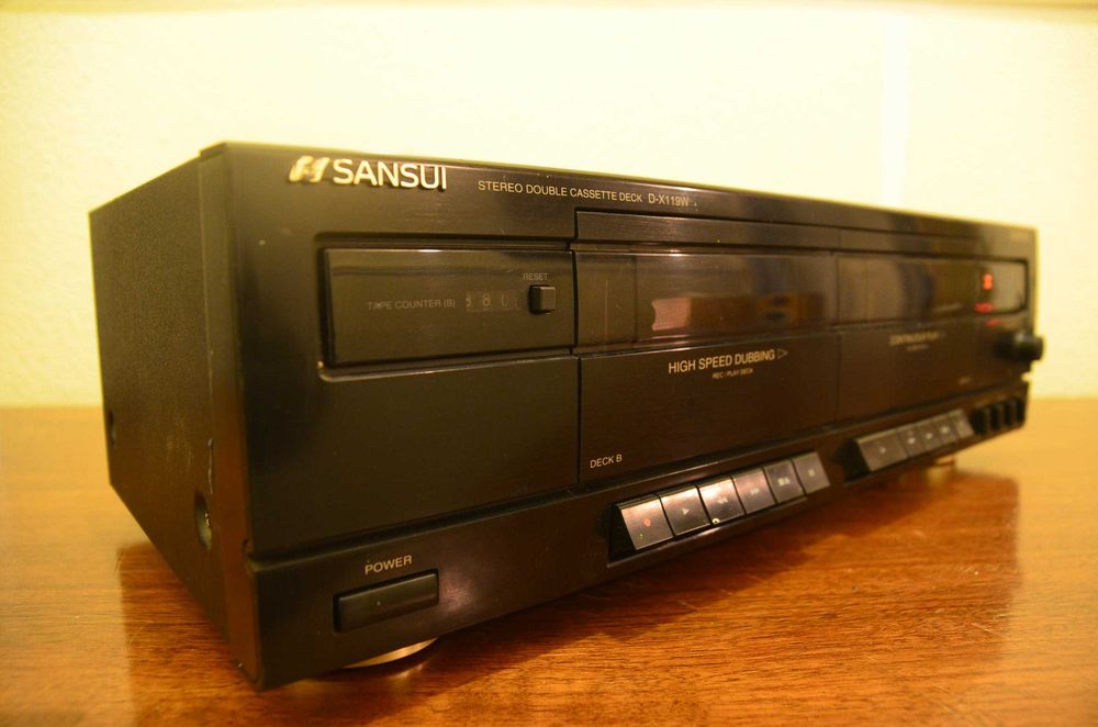 Leitor de cassetes duplo Sansui D-X119W