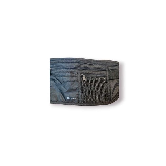 Pochete/Bolsa Cintura DELSEY– Viagem & Segurança | Preta | Multibolsos