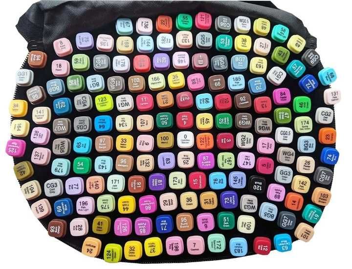 Набор двусторонних скетч маркеров 168штук Touch Raven в чехле есть опт