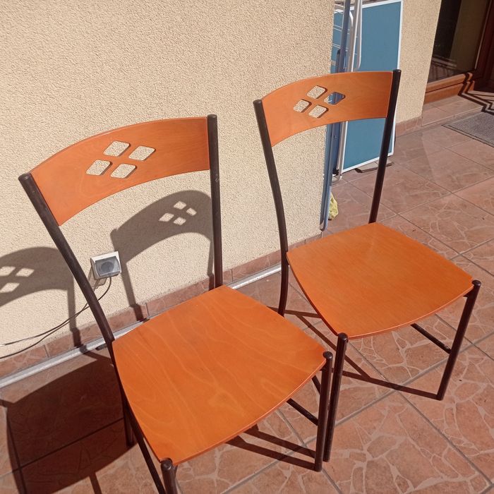 Krzesło tarasowe metal i drewno