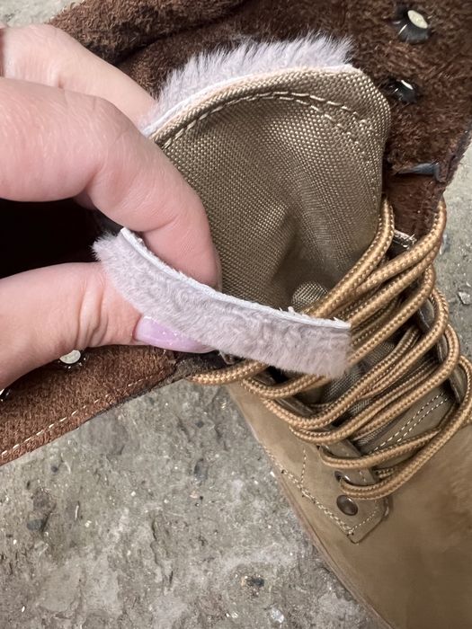 Берці зимові / натуральна шкіра / Берцы зимние с мехом/ кожа нубук