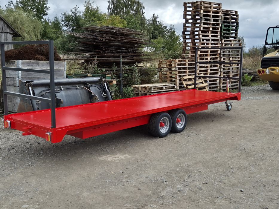 Przyczepa sadownicza 4/5 paletowa Ocynk wózek transportowy Platforma