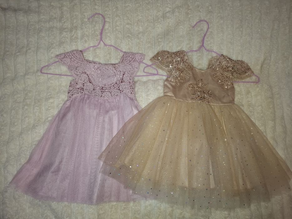 Золотое и розовое платье на праздник, на годик monson, пышное .