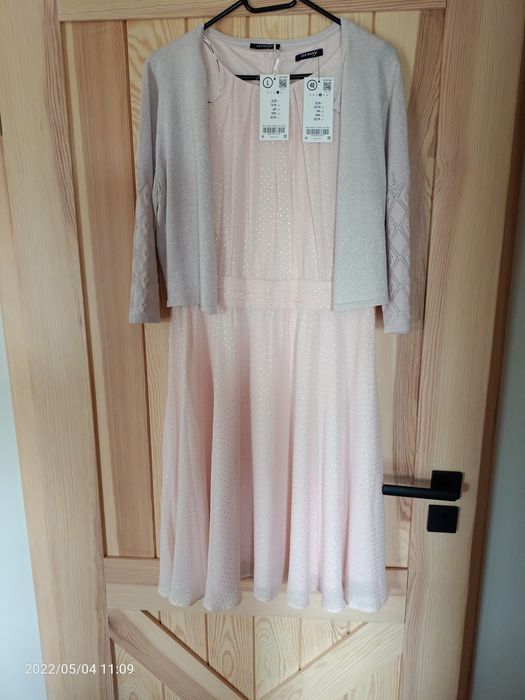 Sukienka i bolerko, komplet Orsay, r.40 Nowe! Komunia, chrzciny