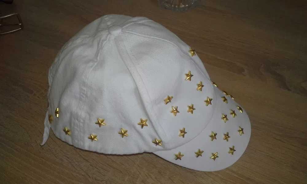 Czapka z daszkiem biała damska H&M