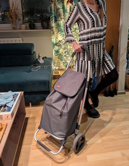 Wózek na zakupy na kółkach marki ALDO - idealny prezent dla babci!